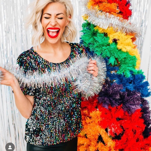 Dressed in LALA Sequin Top - Picture 2 of 3